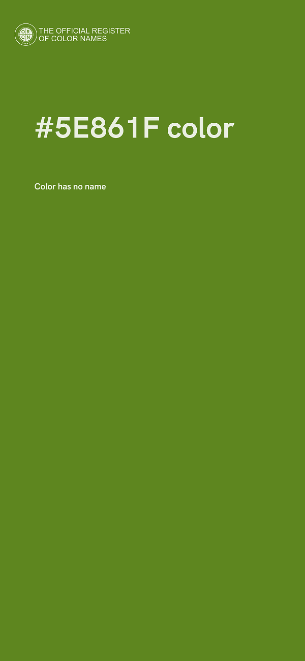 #5E861F color image