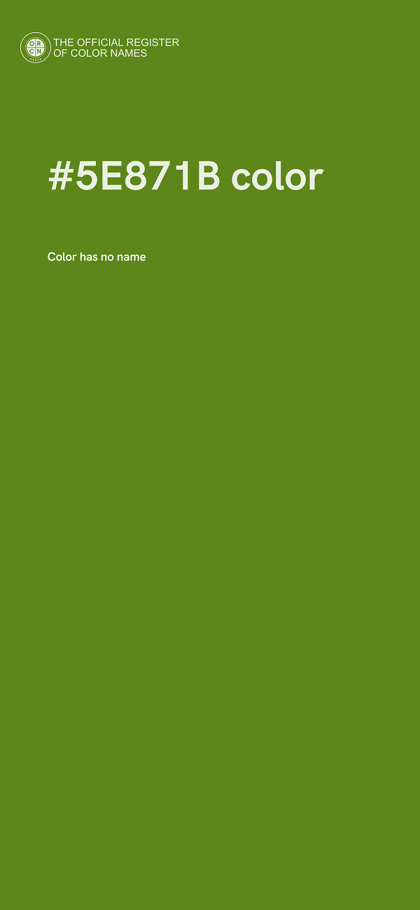 #5E871B color image