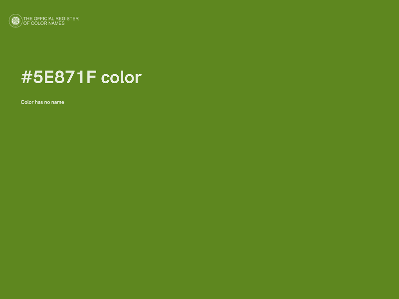 #5E871F color image