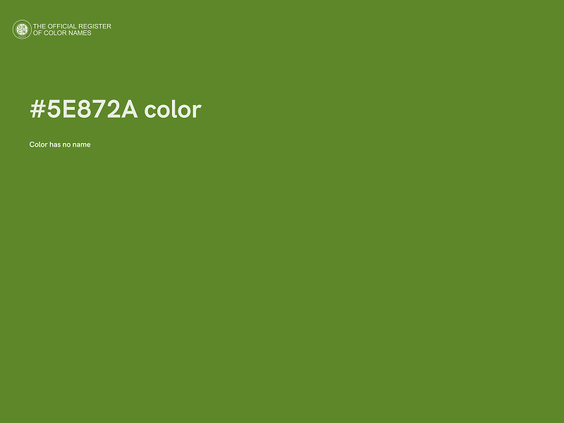 #5E872A color image