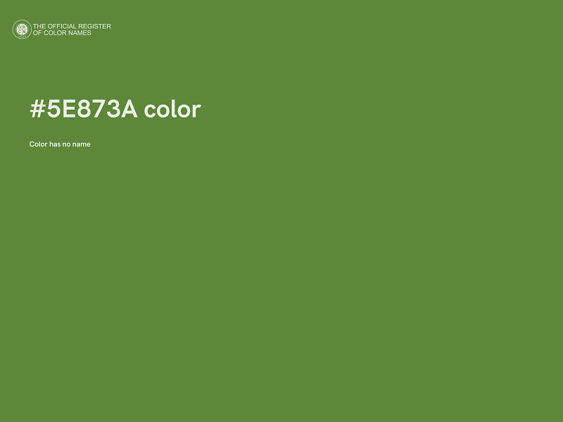 #5E873A color image