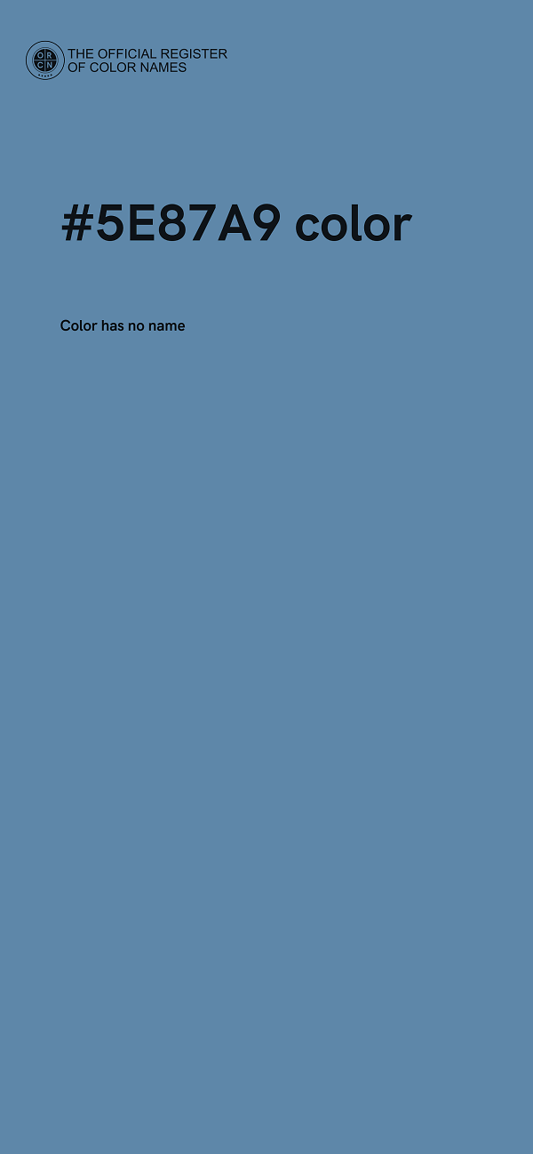 #5E87A9 color image