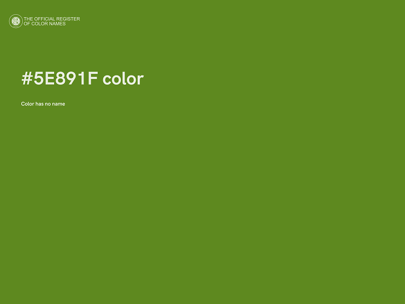 #5E891F color image