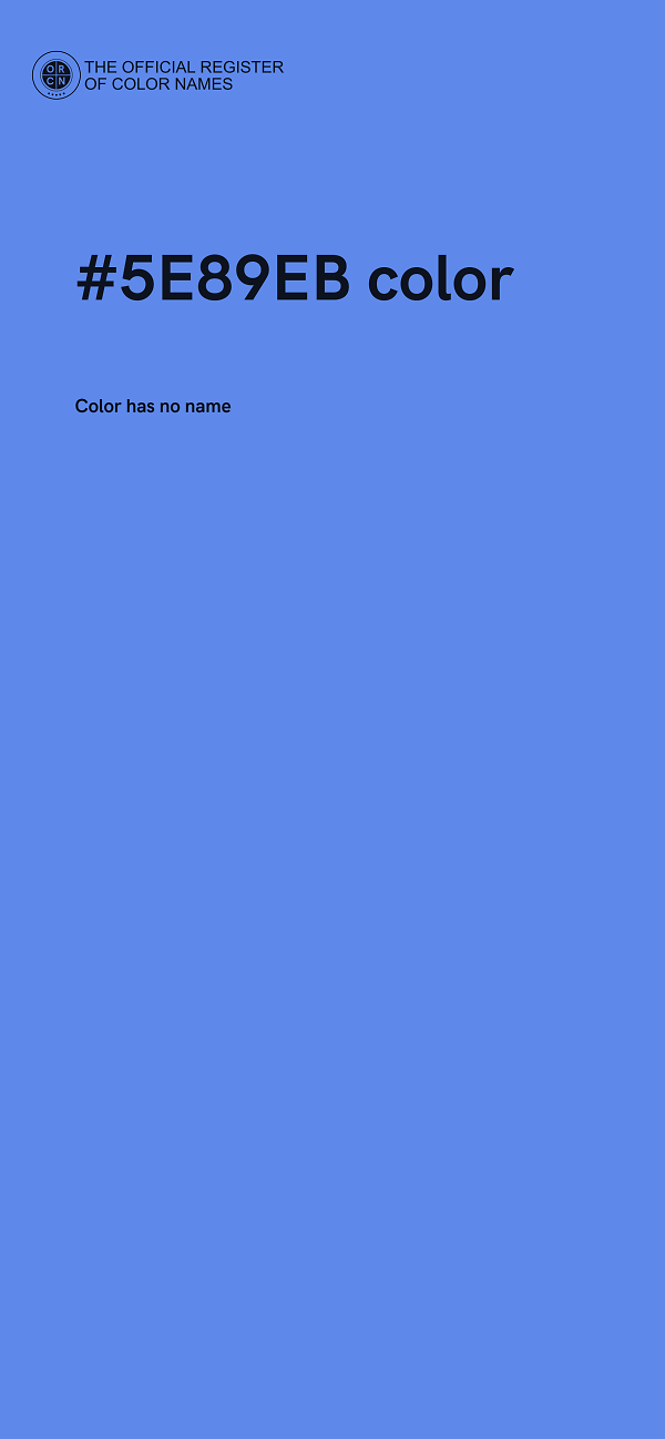 #5E89EB color image