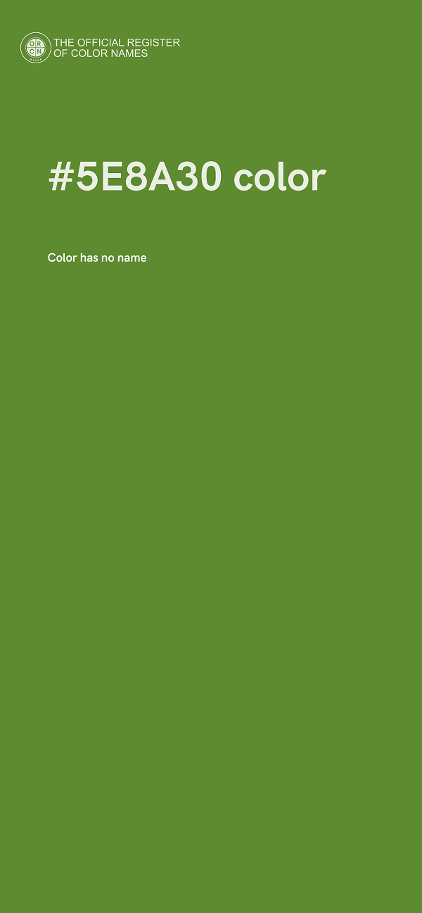 #5E8A30 color image