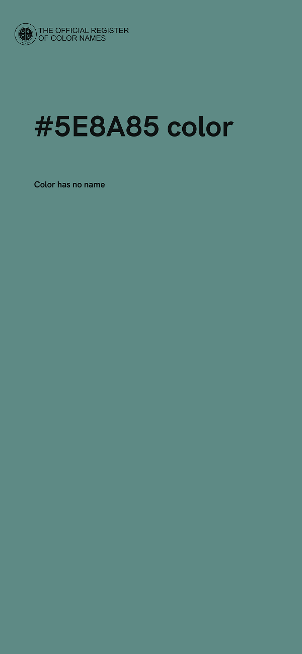 #5E8A85 color image