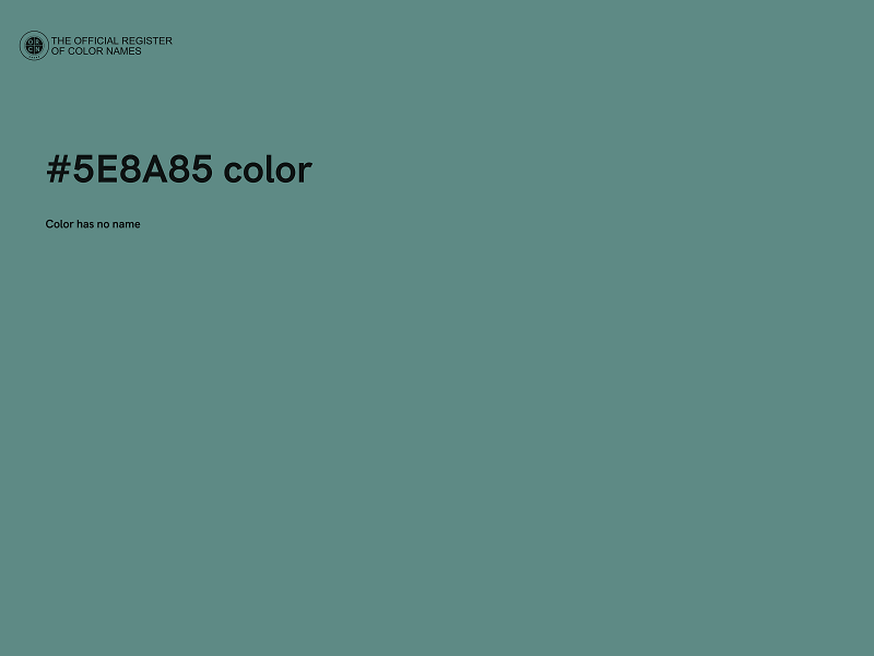 #5E8A85 color image