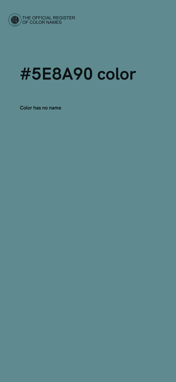 #5E8A90 color image