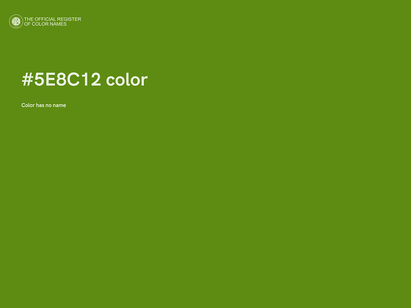 #5E8C12 color image