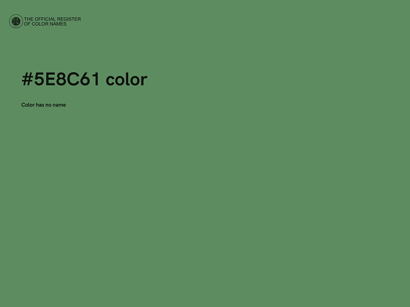 #5E8C61 color image