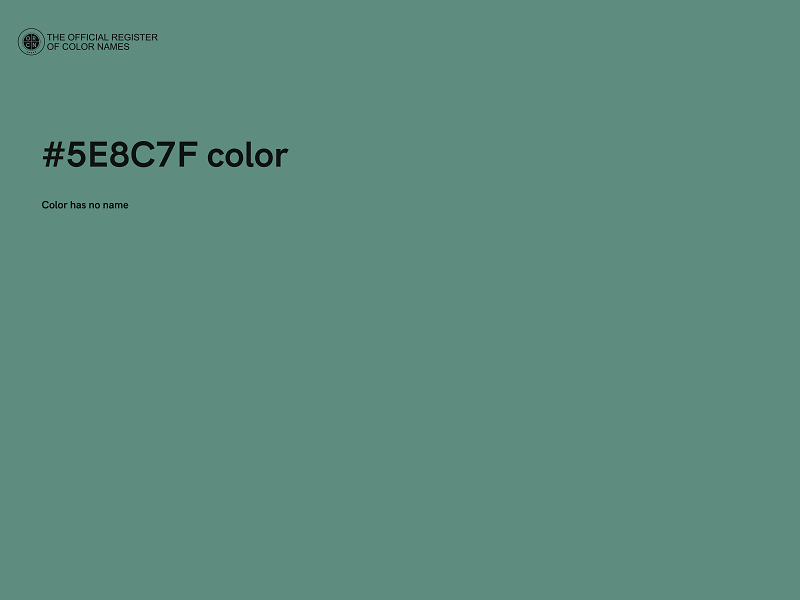 #5E8C7F color image