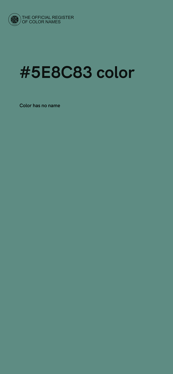 #5E8C83 color image