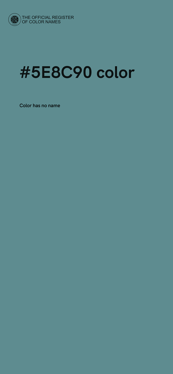 #5E8C90 color image