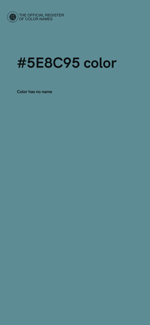 #5E8C95 color image