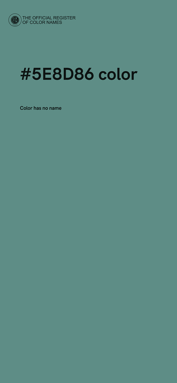 #5E8D86 color image