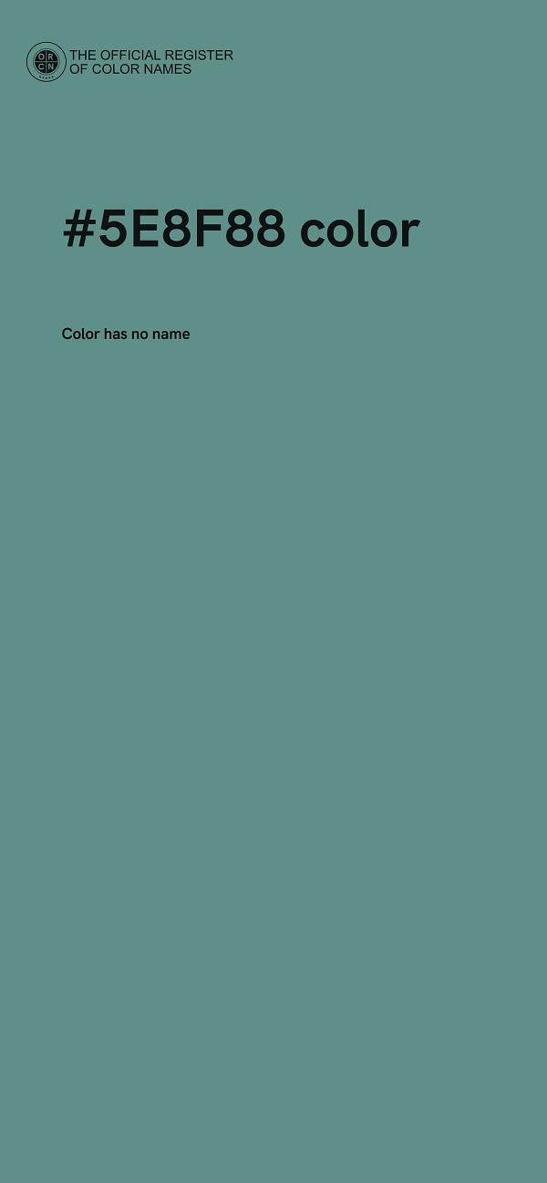 #5E8F88 color image