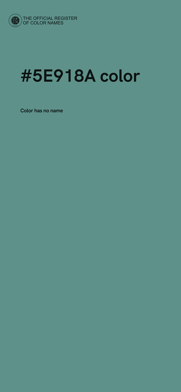 #5E918A color image