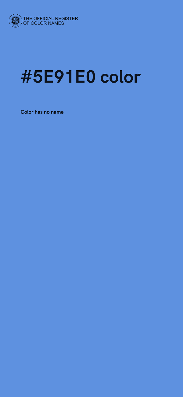 #5E91E0 color image