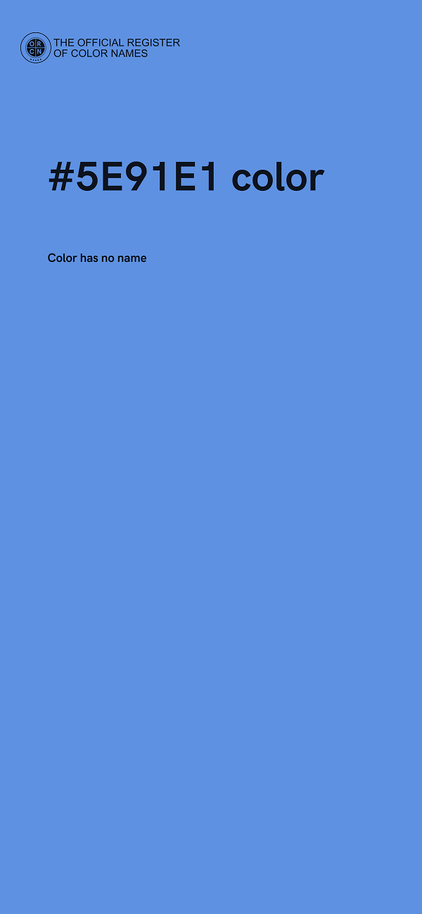 #5E91E1 color image