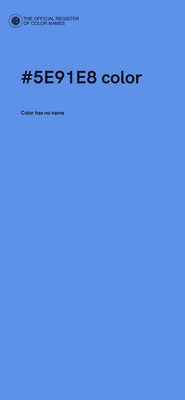 #5E91E8 color image
