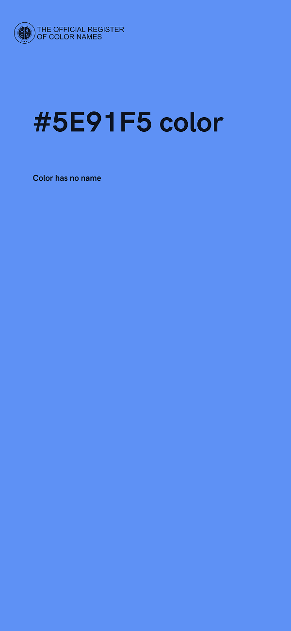 #5E91F5 color image