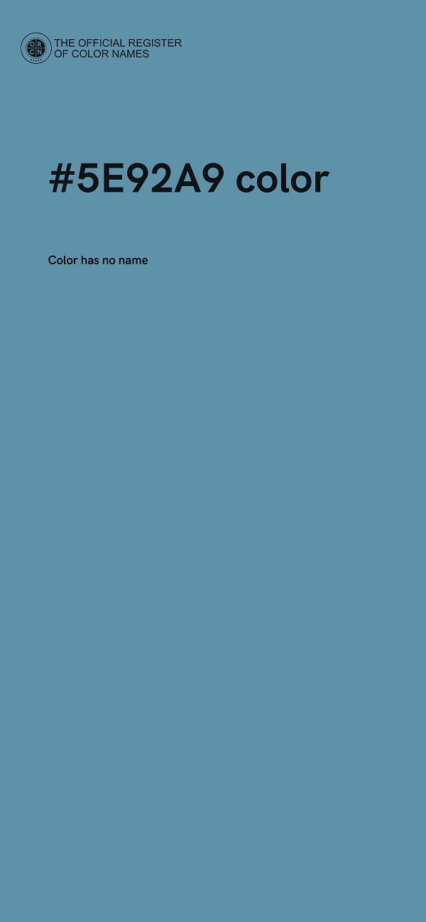 #5E92A9 color image