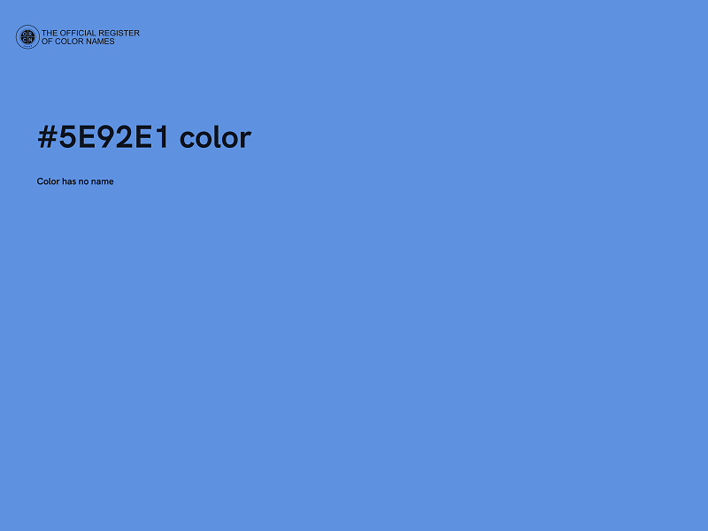 #5E92E1 color image