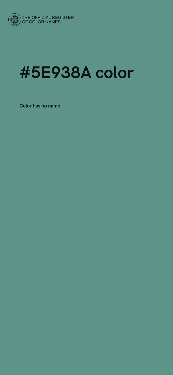 #5E938A color image
