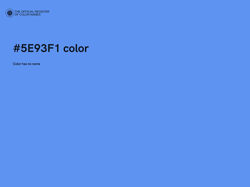 #5E93F1 color image