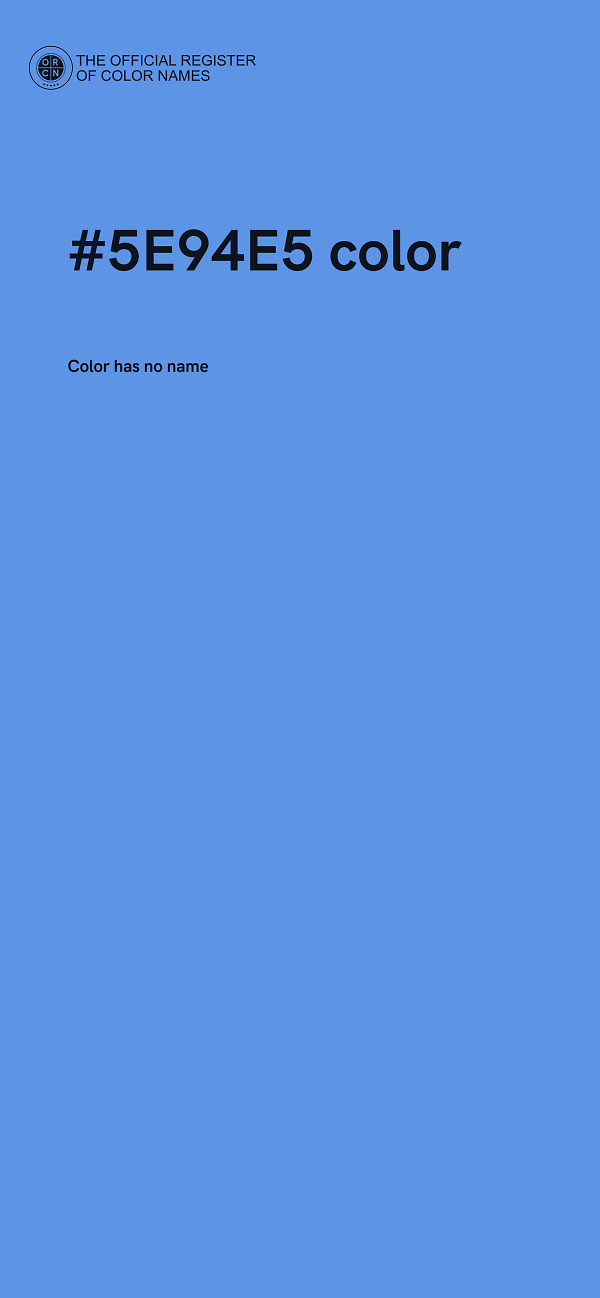 #5E94E5 color image