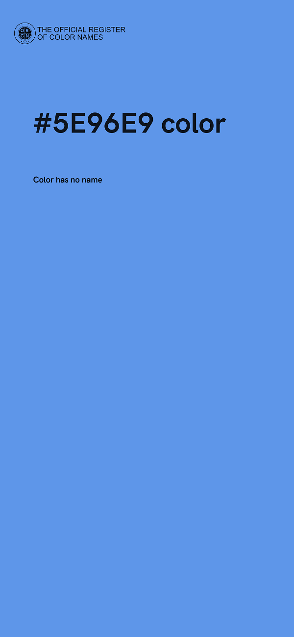 #5E96E9 color image