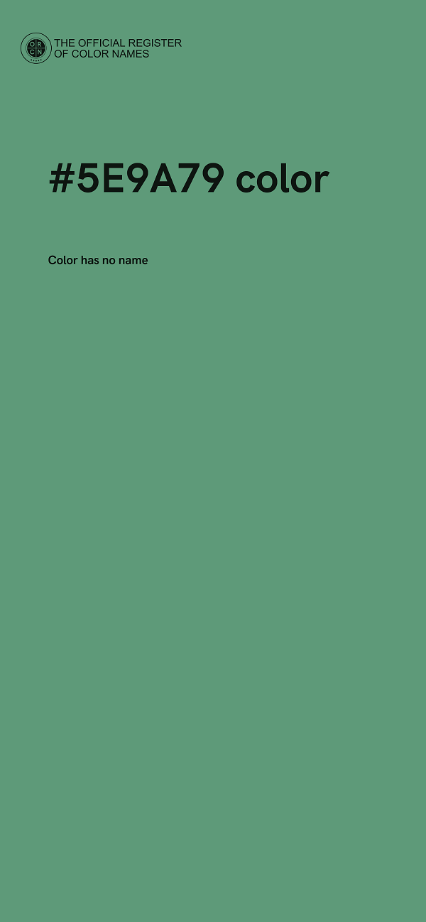 #5E9A79 color image