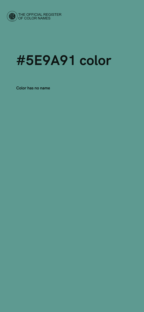 #5E9A91 color image