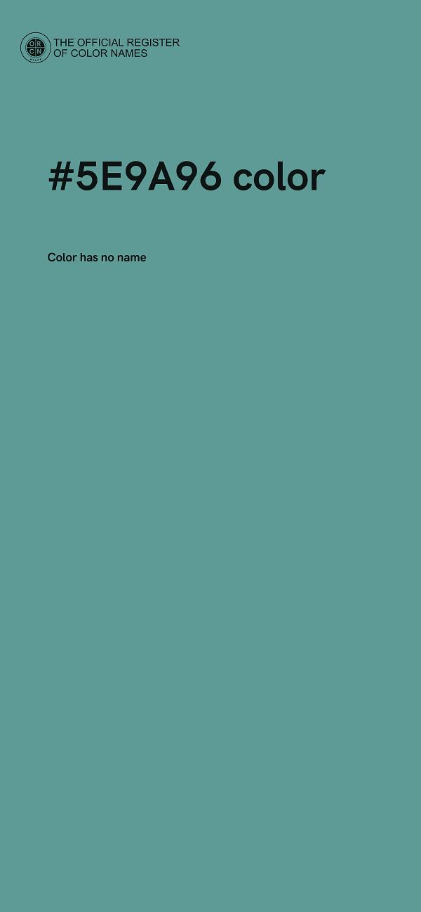 #5E9A96 color image