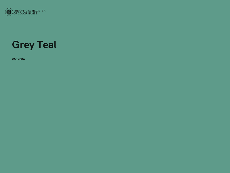 #5E9B8A - Grey Teal color image