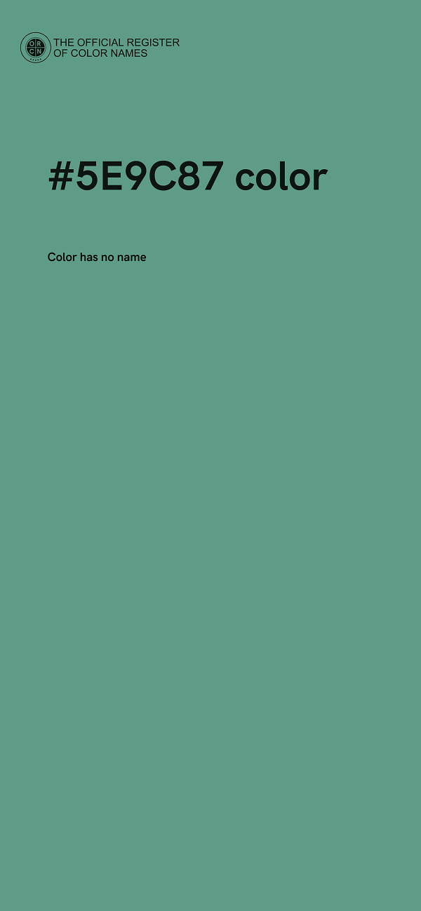 #5E9C87 color image