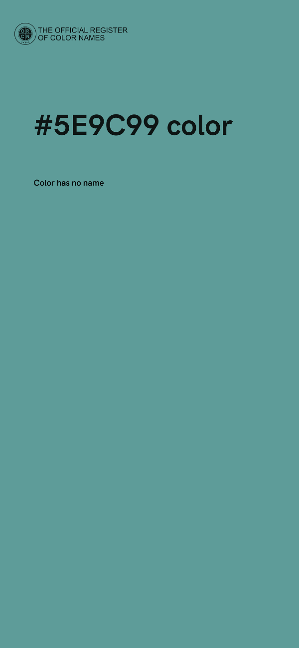 #5E9C99 color image