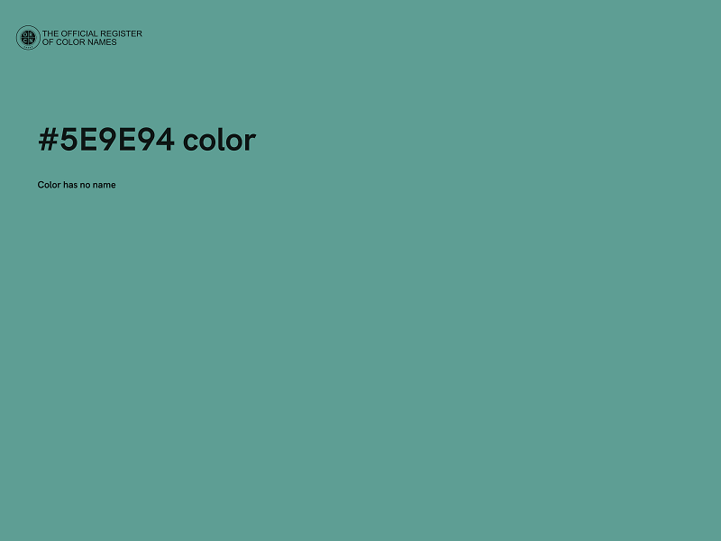 #5E9E94 color image