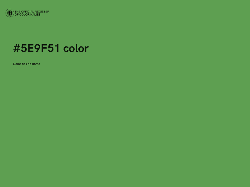 #5E9F51 color image