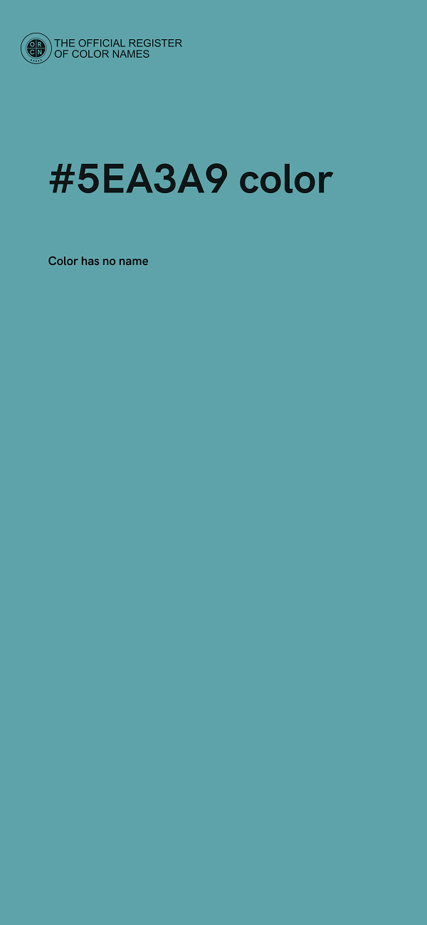 #5EA3A9 color image