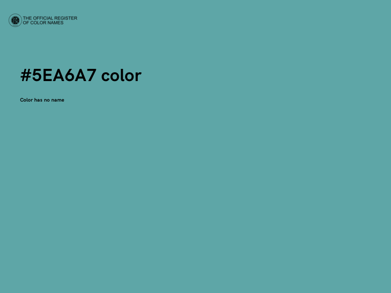#5EA6A7 color image