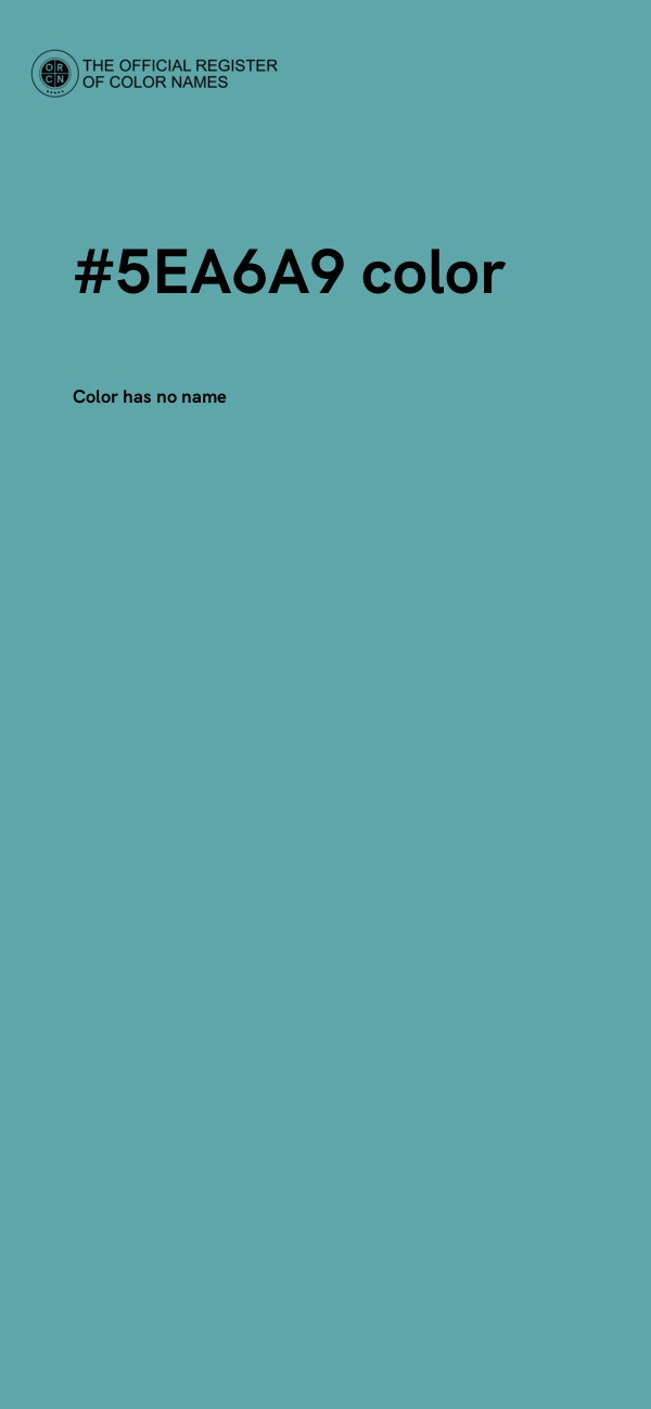 #5EA6A9 color image