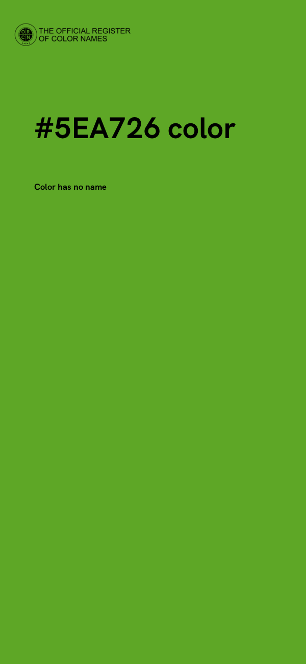 #5EA726 color image