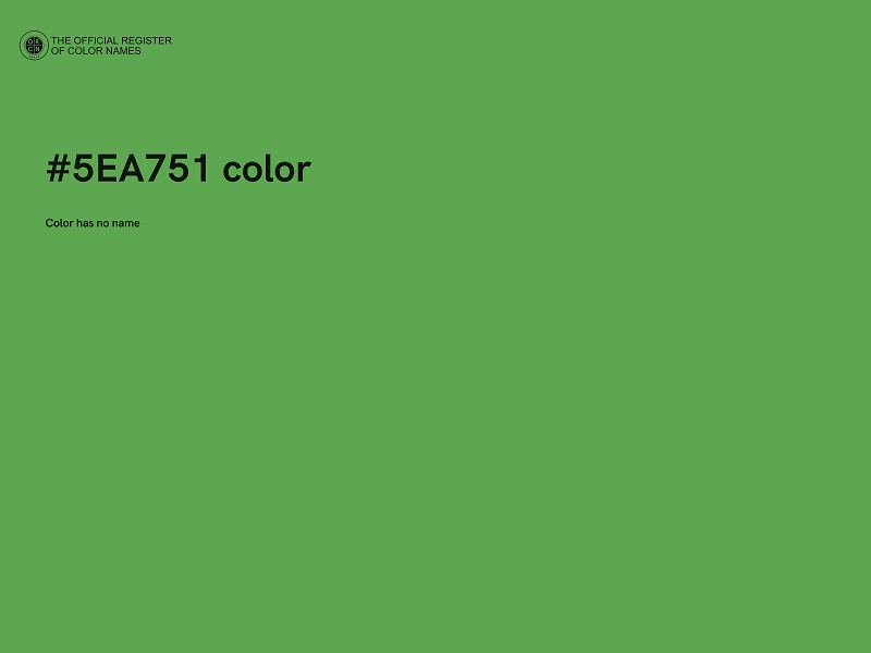 #5EA751 color image