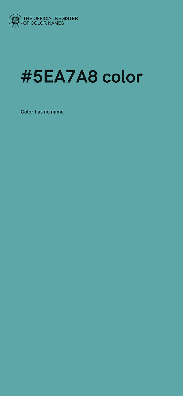#5EA7A8 color image
