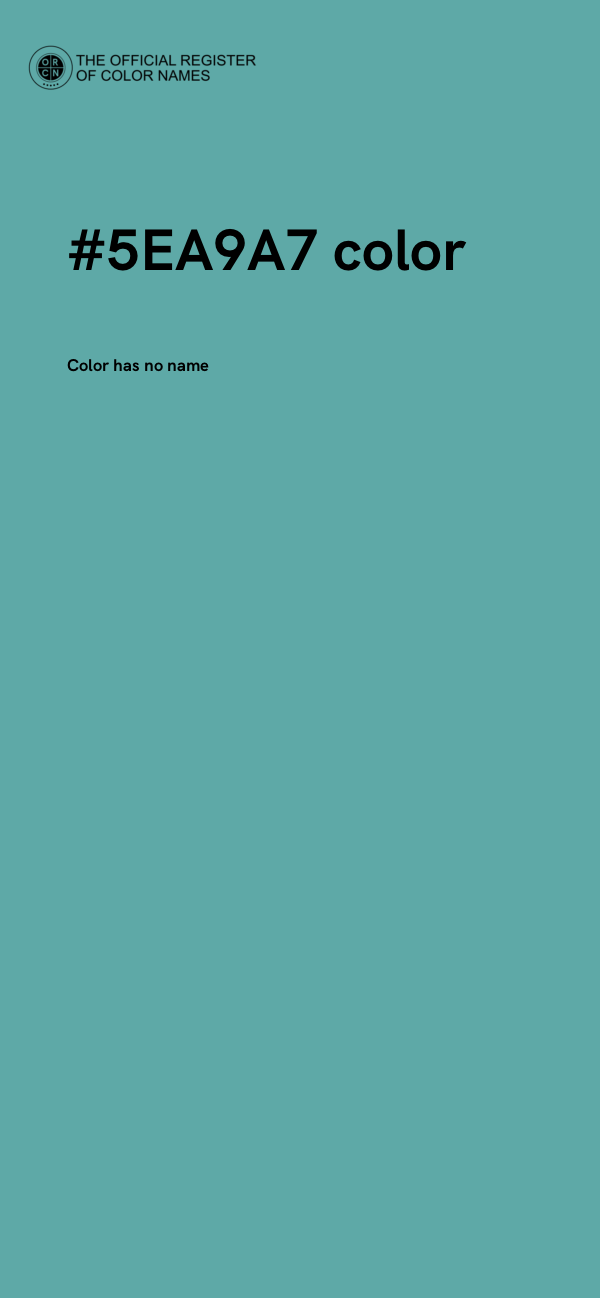 #5EA9A7 color image
