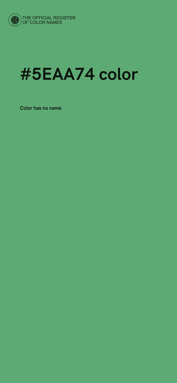 #5EAA74 color image