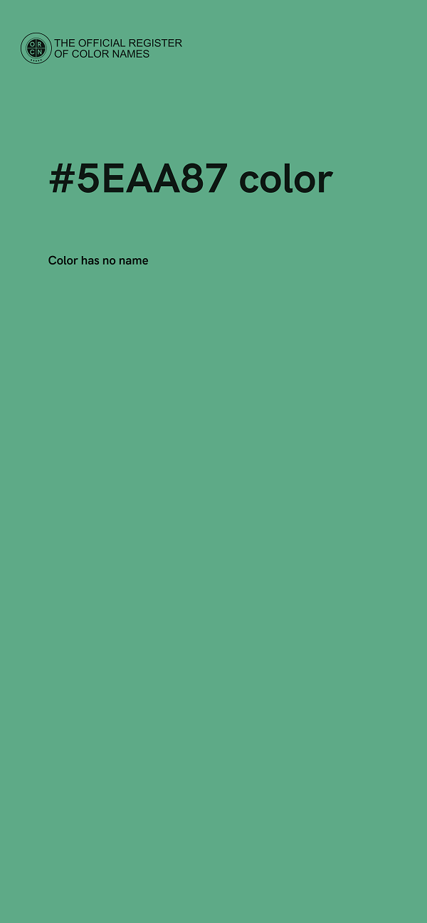 #5EAA87 color image