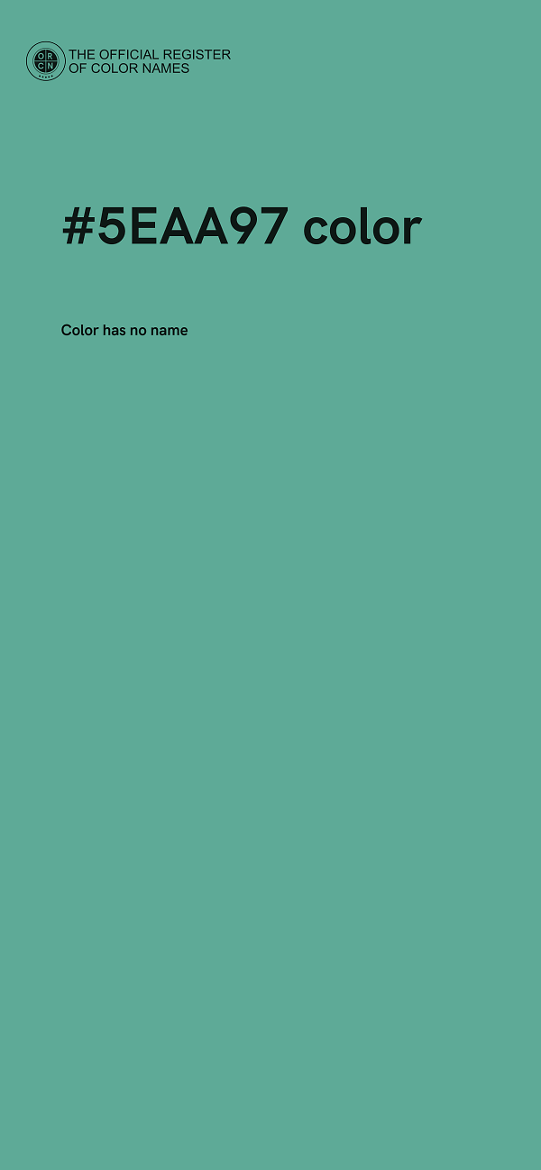 #5EAA97 color image