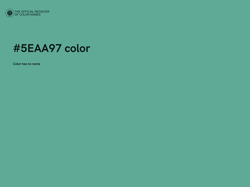 #5EAA97 color image